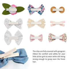 JoCoDesigns denim bow hair clip adds playful style for school days.
