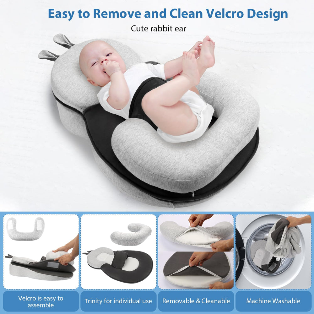 Joehea Baby Lounger dual-function removable pad demonstrates easy cleaning and versatility