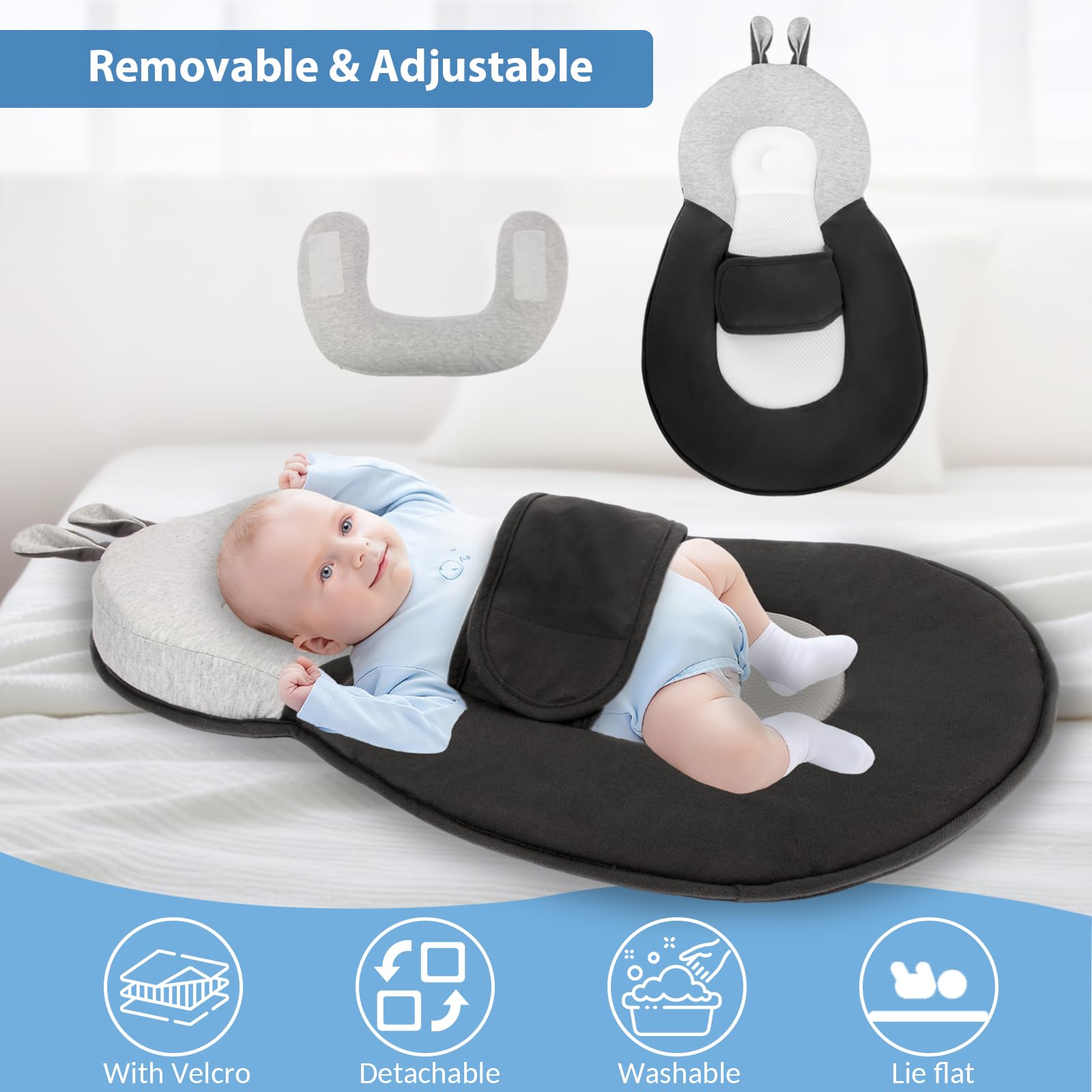 Joehea Baby Lounger memory foam core emphasizes cushioned seating for nap time