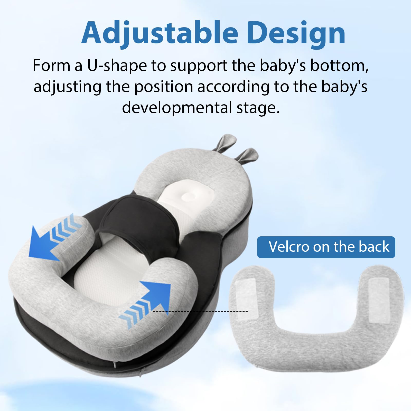 Joehea Baby Lounger safety base and belt underline secure lounging