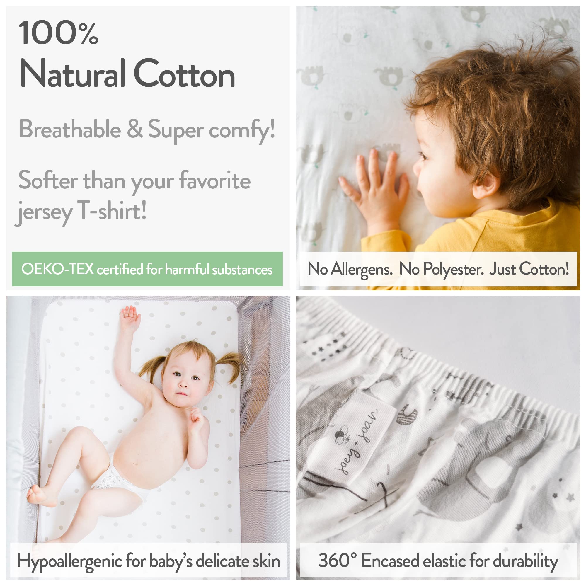 Joey + Joan 2-pack sheets ready for quick nighttime changes