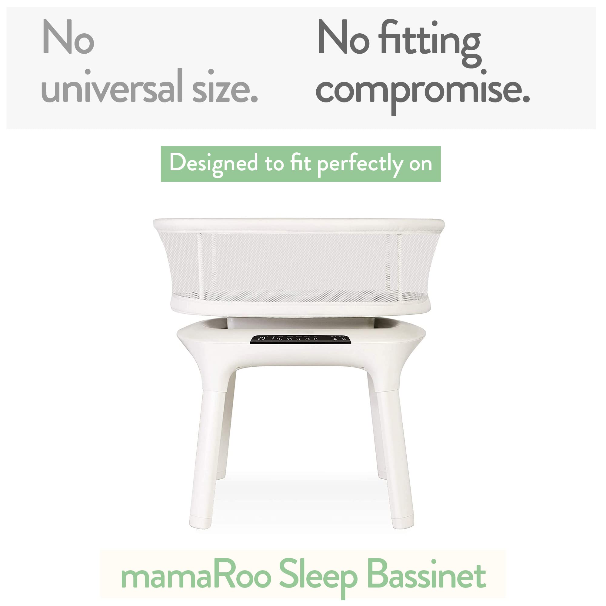 Joey + Joan 18x30 sheet fits 4moms Mamaroo Sleep bassinet snugly