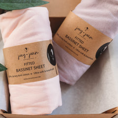 Joey + Joan bassinet sheet in soft jersey cotton for baby comfort
