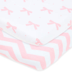 Joey and Joan bassinet sheets close-up shows plush jersey cotton softness