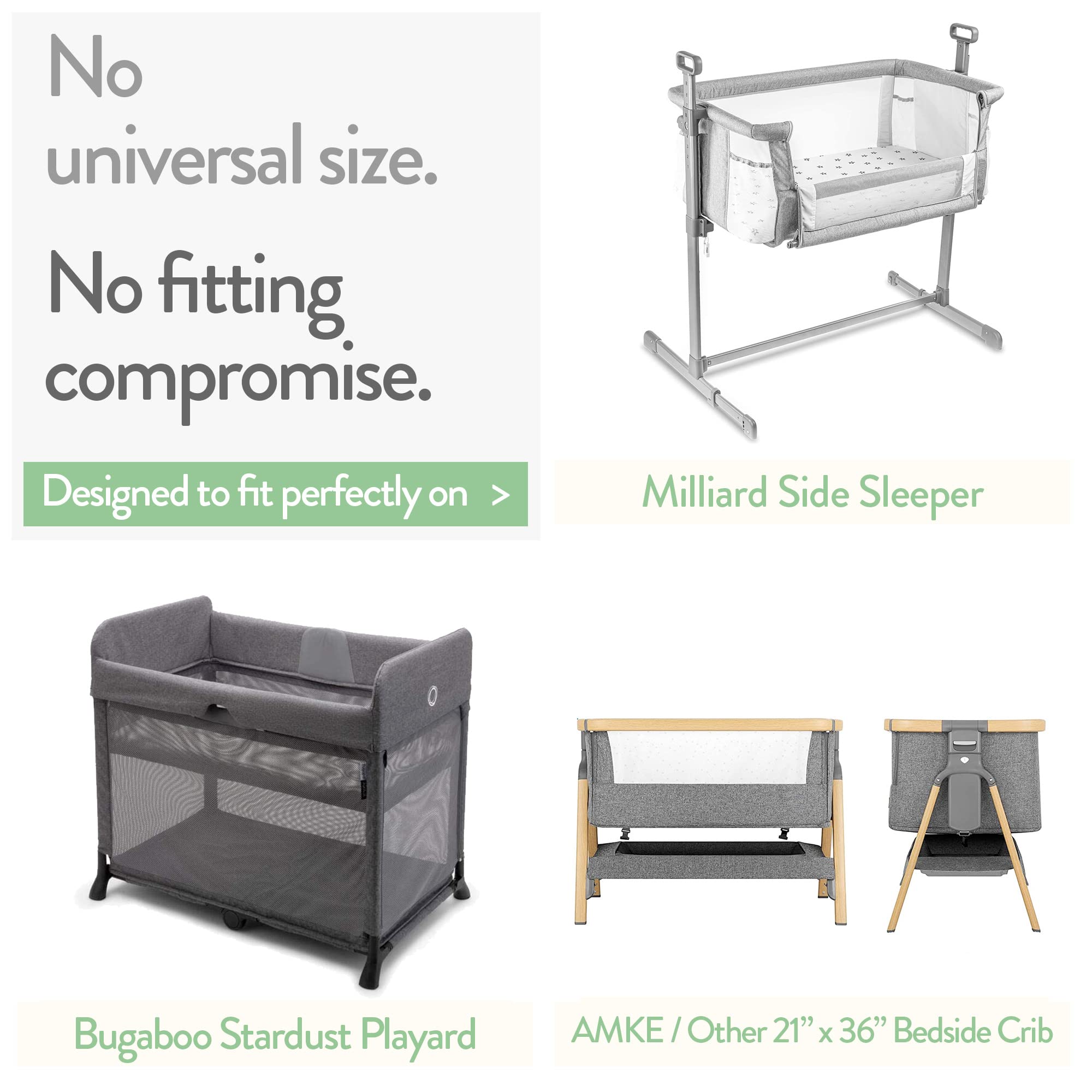 Joey and Joan jersey cotton bassinet sheets; breathable fabric supports comfortable nights.
