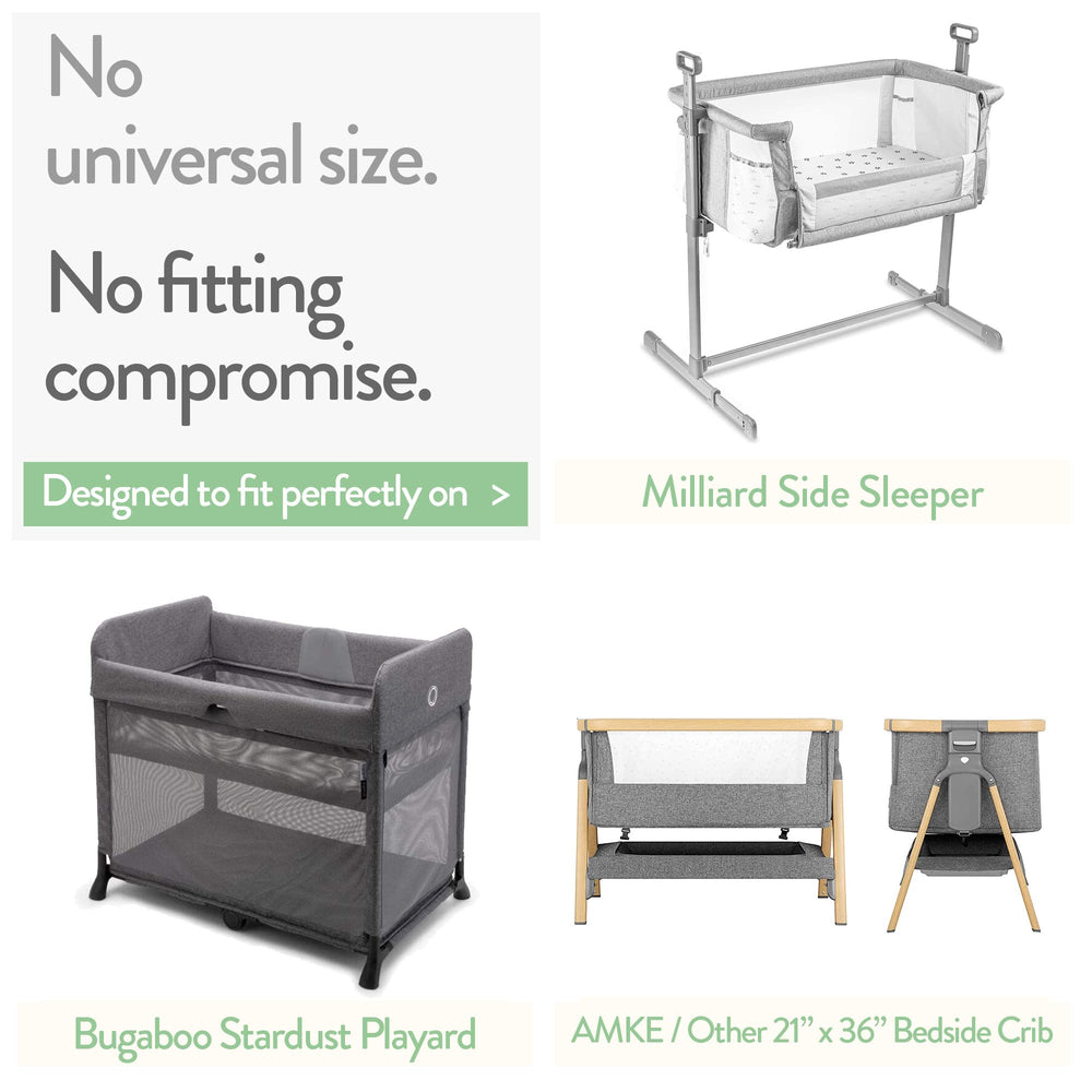 Joey and Joan jersey cotton bassinet sheets; breathable fabric supports comfortable nights.