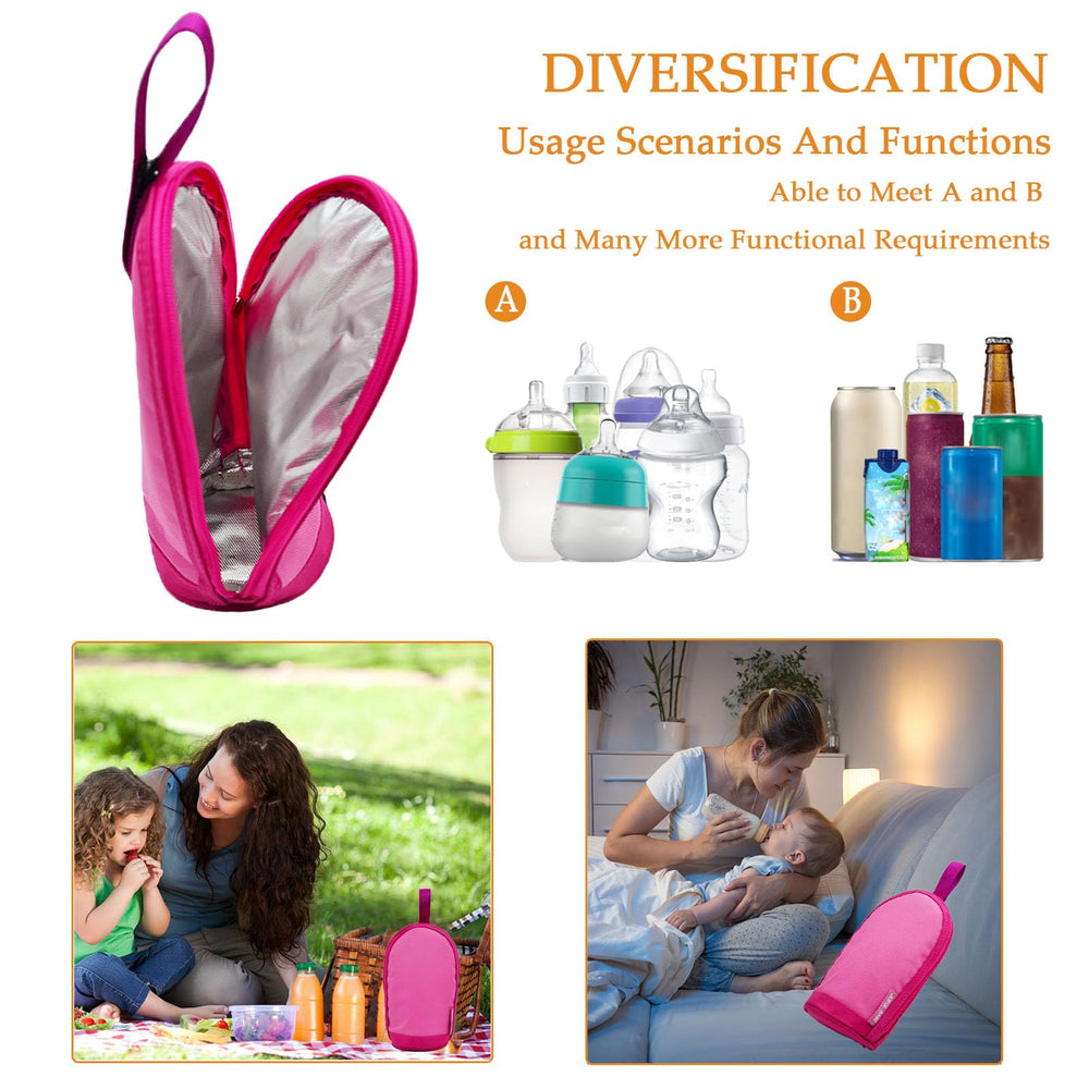 JOFOL BABE side-zip opening scene enables quick bottle loading and feeding.