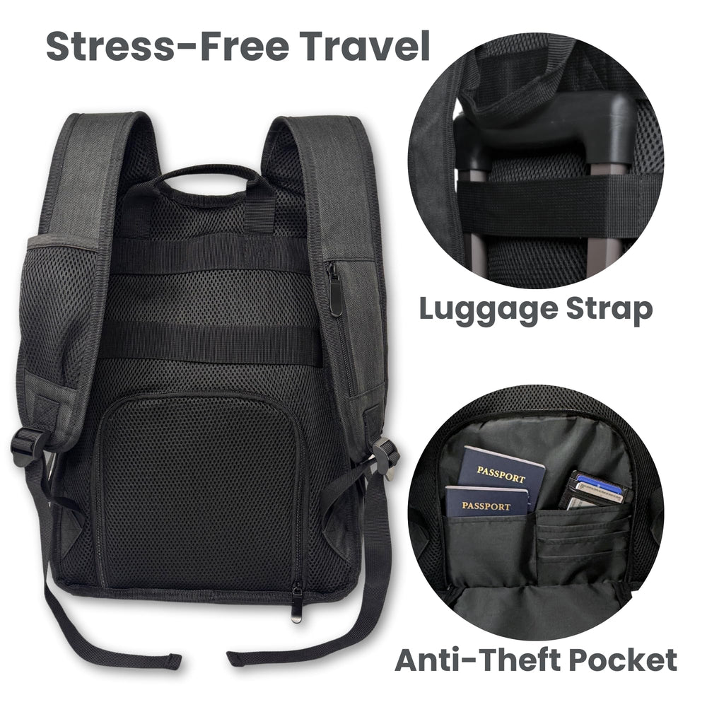 JOHAR diaper backpack with changing pad for on-the-go diaper changes