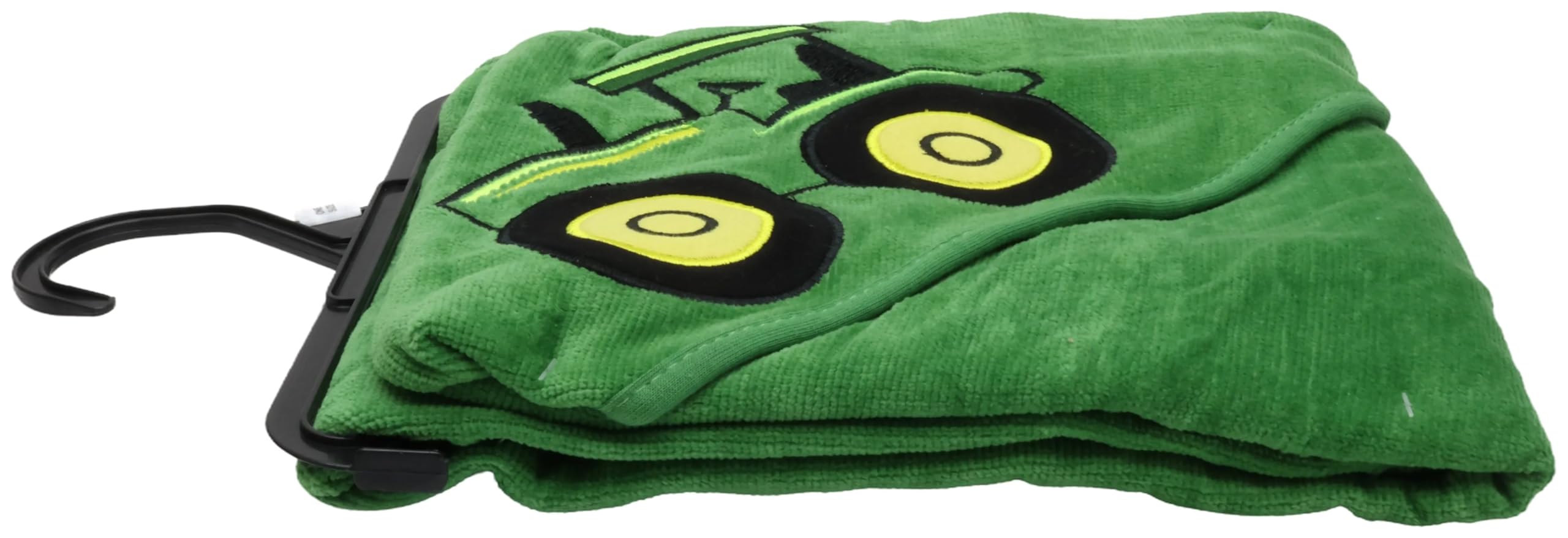 John Deere hooded towel hood detail emphasizes cozy warmth after bath.