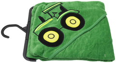 John Deere infant towel size 30x30 inches for easy wrapping.