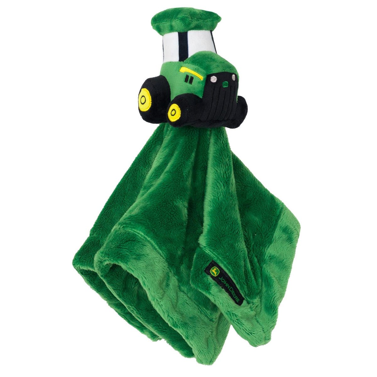 John Deere tractor lovey blanket green comforts newborns with soft plush fabric
