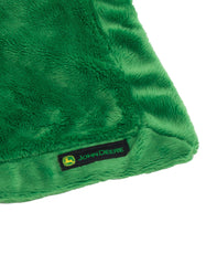 John Deere tractor security blanket close-up fabric shows gentle skin-friendly material