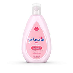 Johnson's Baby Lotion coconut oil formula for 24-hour moisturization.