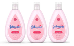 Johnson's pink bottle invites a gentle post-bath massage.