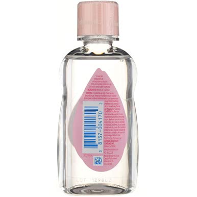 Johnson & Johnson Baby Oil safety label reinforces trusted baby care brand.