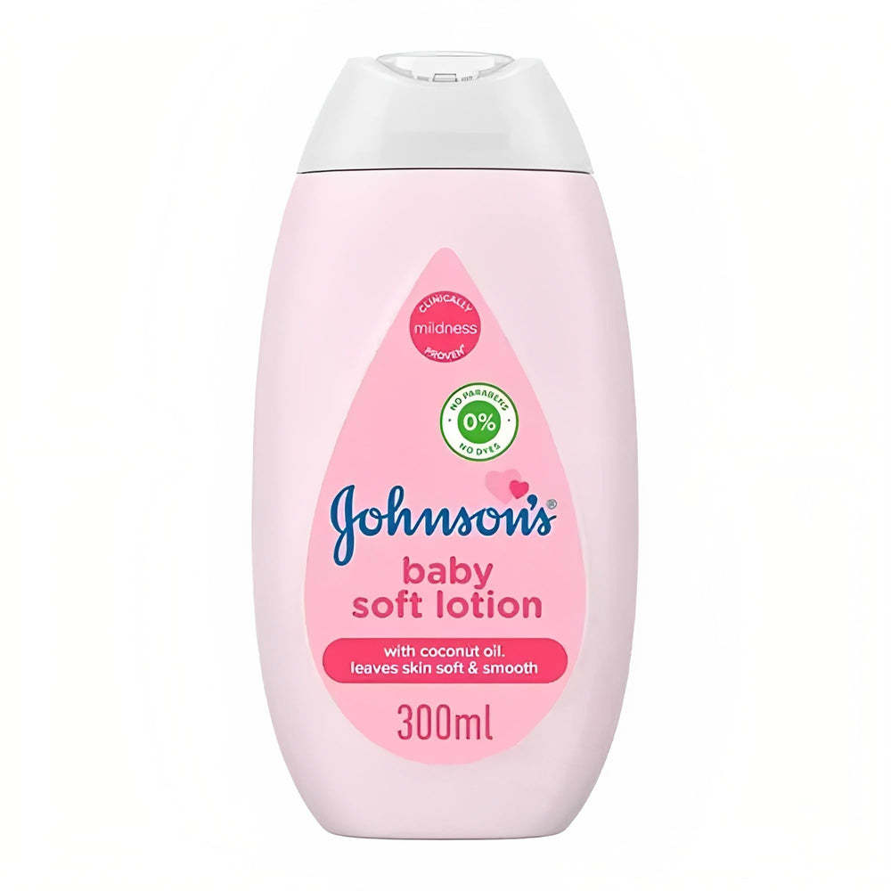 Johnson's Baby Lotion 3-pack front view for gentle daily skin care.