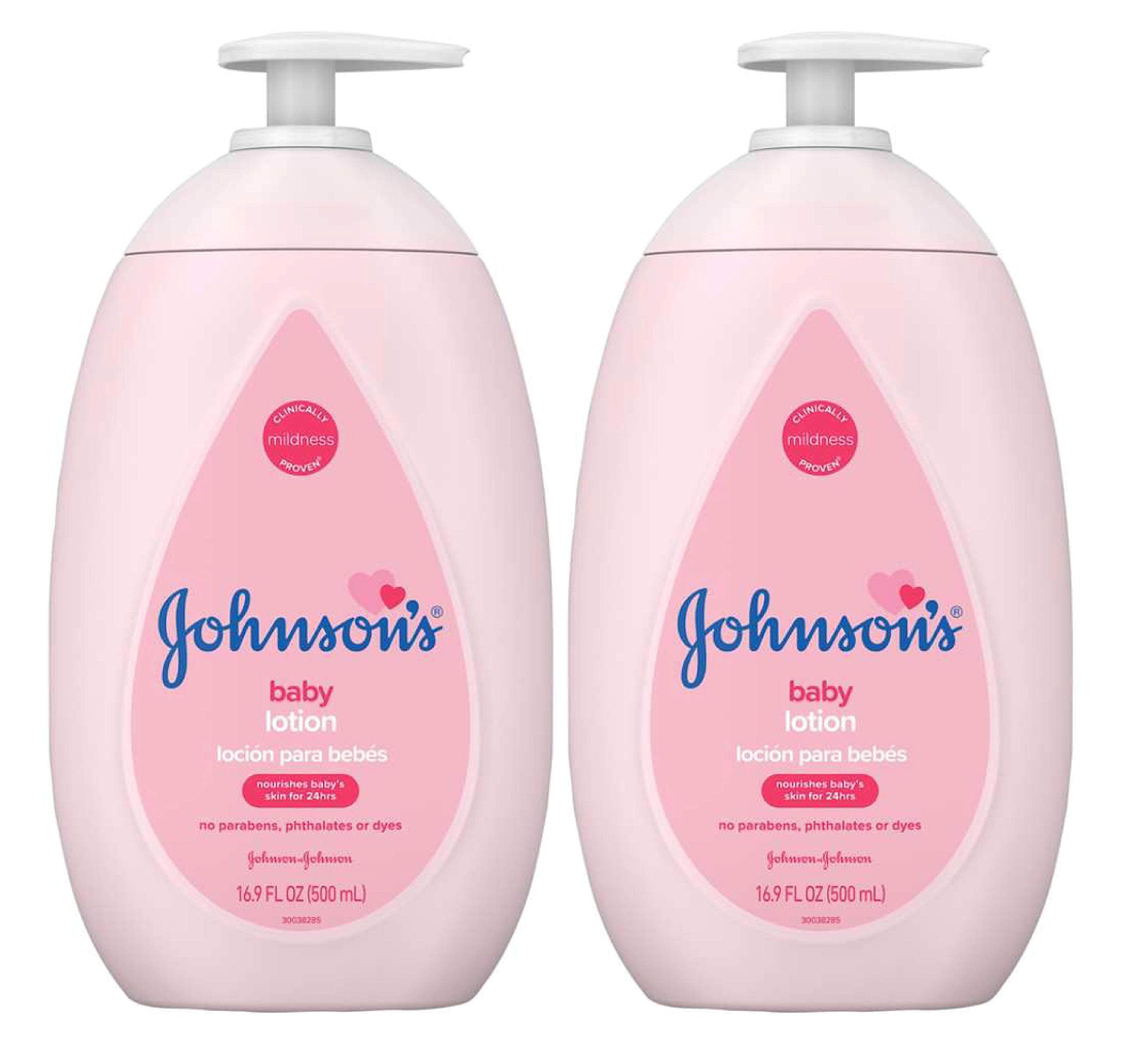 Johnson's Baby Lotion 500ml pump two-pack for daily skin hydration