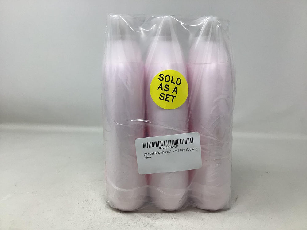 Johnson's Baby moisturizing pink lotion bottle with coconut oil offers gentle hydration for delicate skin.