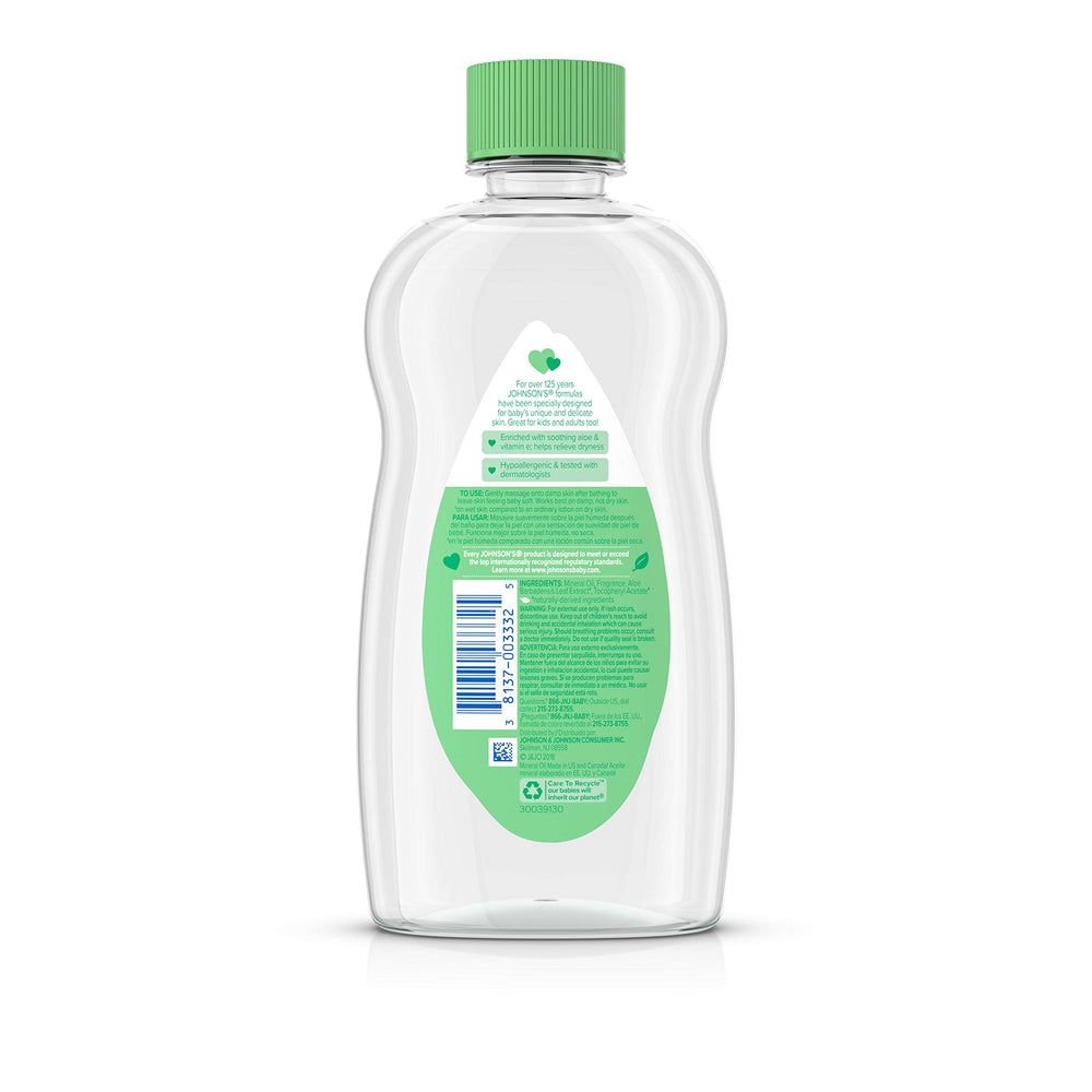 Post-bath routine with Johnson's Baby Oil refreshes dry skin.