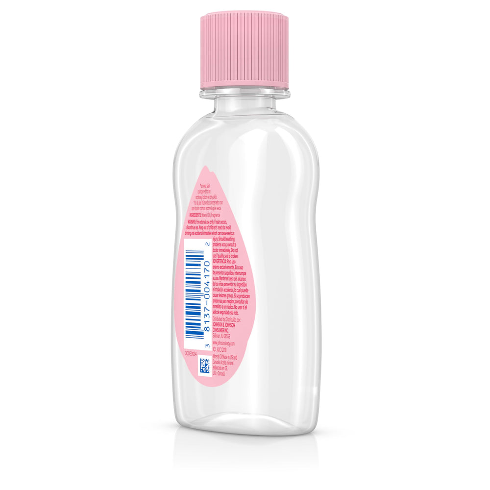Johnson's Baby Oil suitable for kids and adults in use