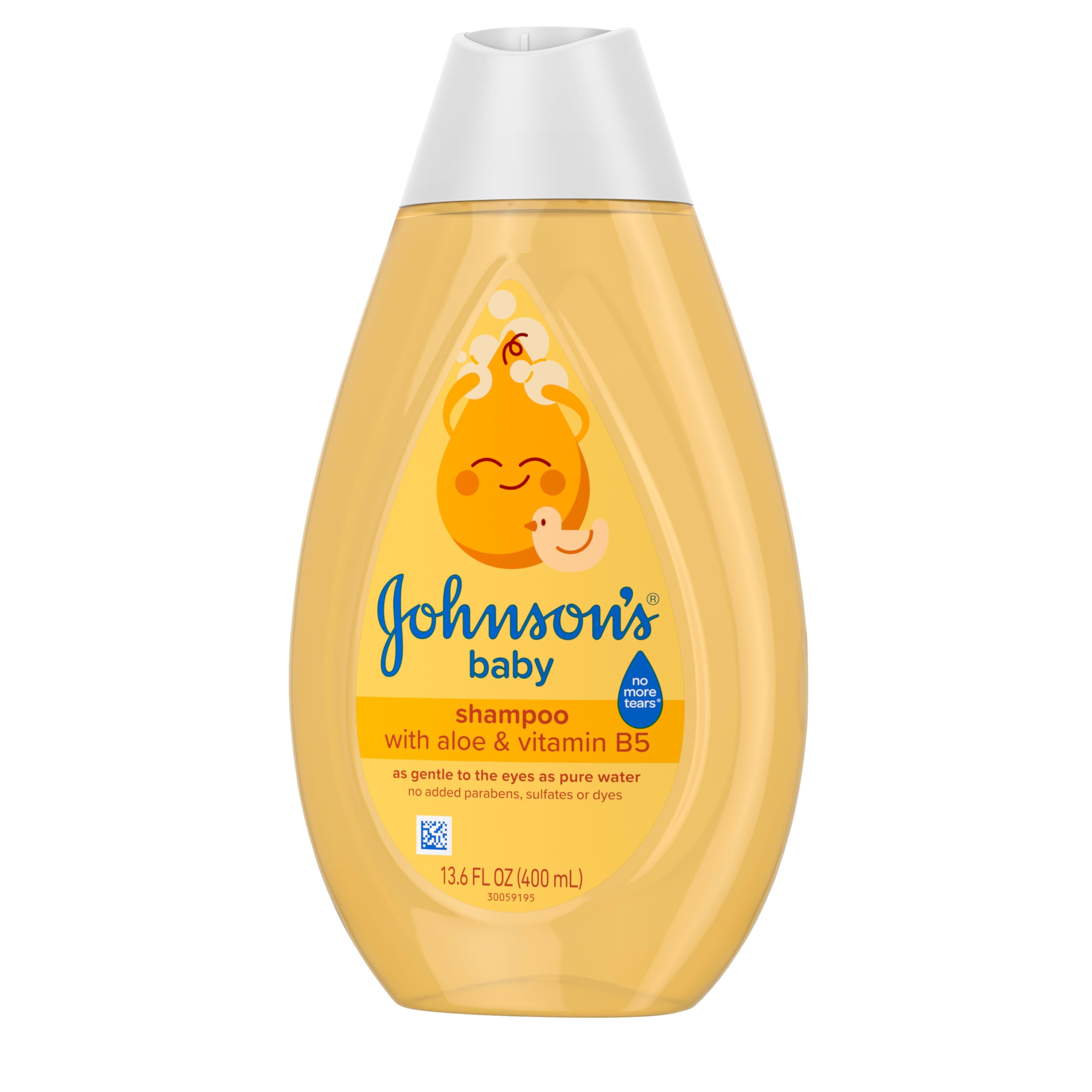 Johnson's Baby Shampoo bottle indicates 50% recycled plastic in packaging.