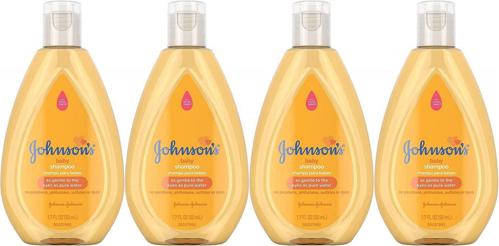 Johnson's Baby Shampoo travel-size bottles for gentle, easy detangling on the go.