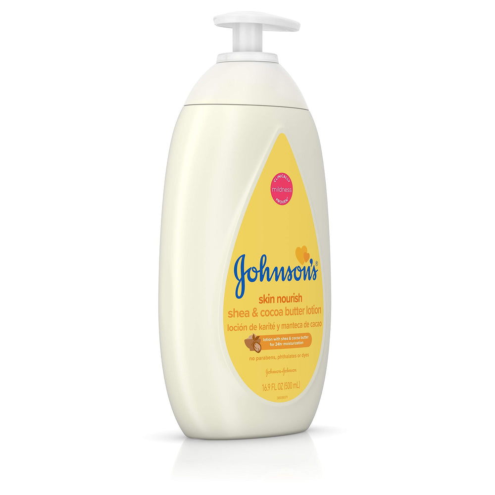 Johnson's Baby Shea Butter Cocoa Butter swatch showcases premium moisturizers