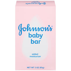 Johnson's Baby Soap Bar Gentle closeup showing mild cleansing for delicate baby skin