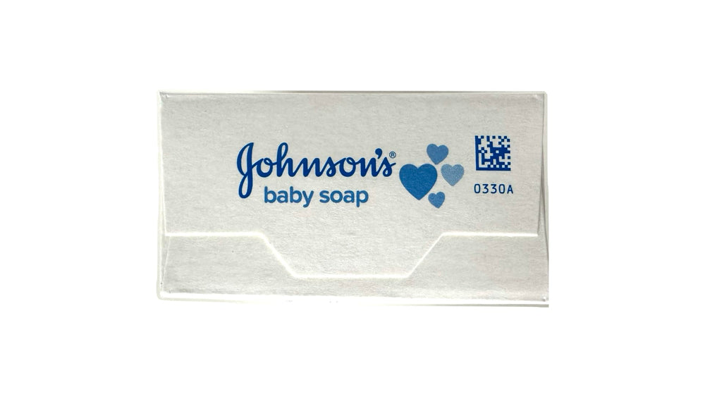 Johnson's Baby Soap Gentle 3point5oz-packaging highlights convenient, travel-friendly cleansing for kids.