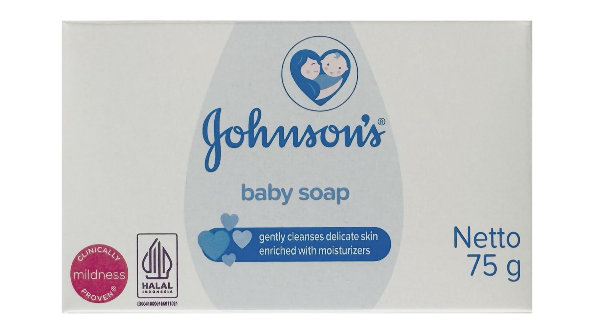 Johnson's Baby Soap Gentle bar-pack offers mild cleansing for daily baby baths.