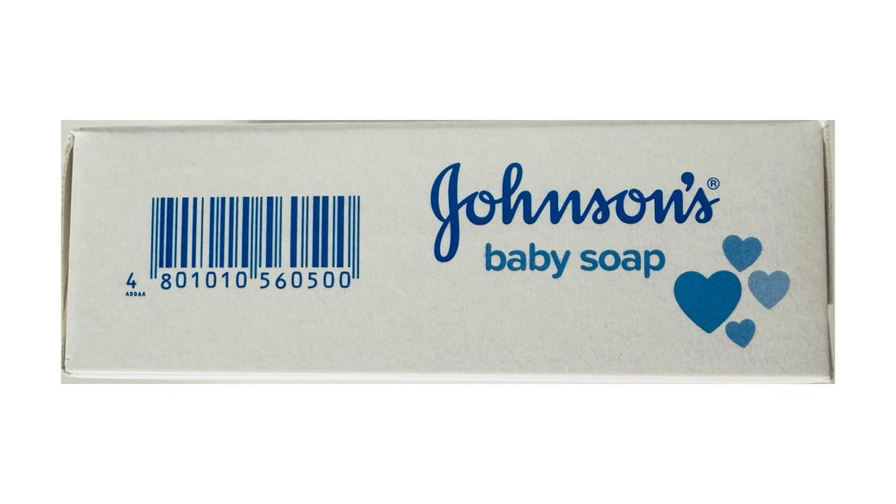 Johnson's Baby Soap Gentle soft-skin focus illustrates gentle care during bath.