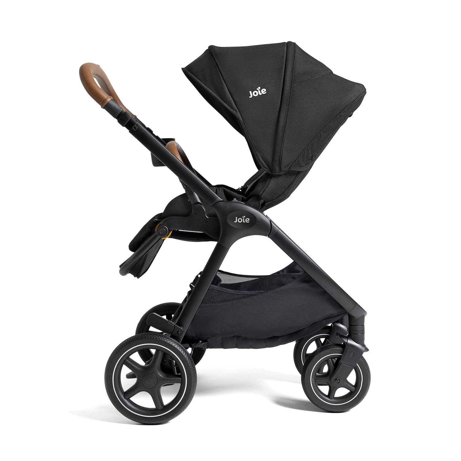 Joie Kava reversible-seat image emphasizes easy orientation for baby comfort.