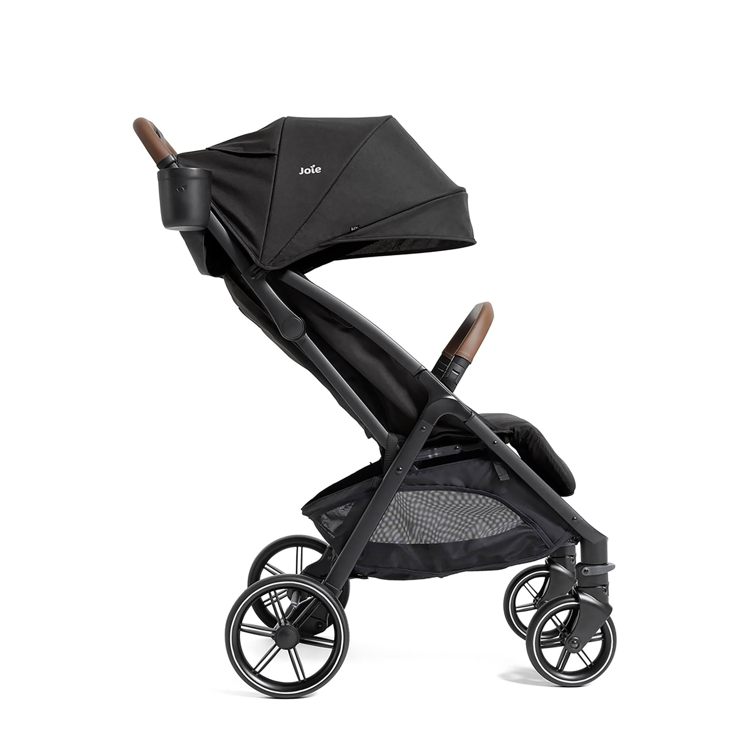 Joie Nutmeg canopy UPF sunshade provides UV protection on outdoor trips.