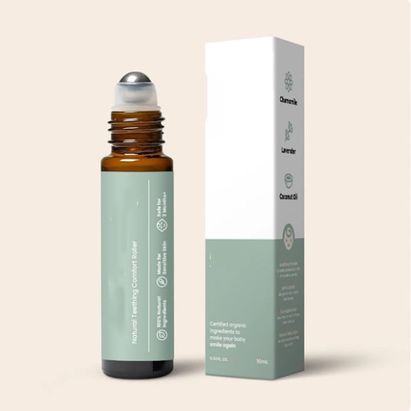 JOIEFIEX teething roller packaging shows natural ingredients and multi-pack value.