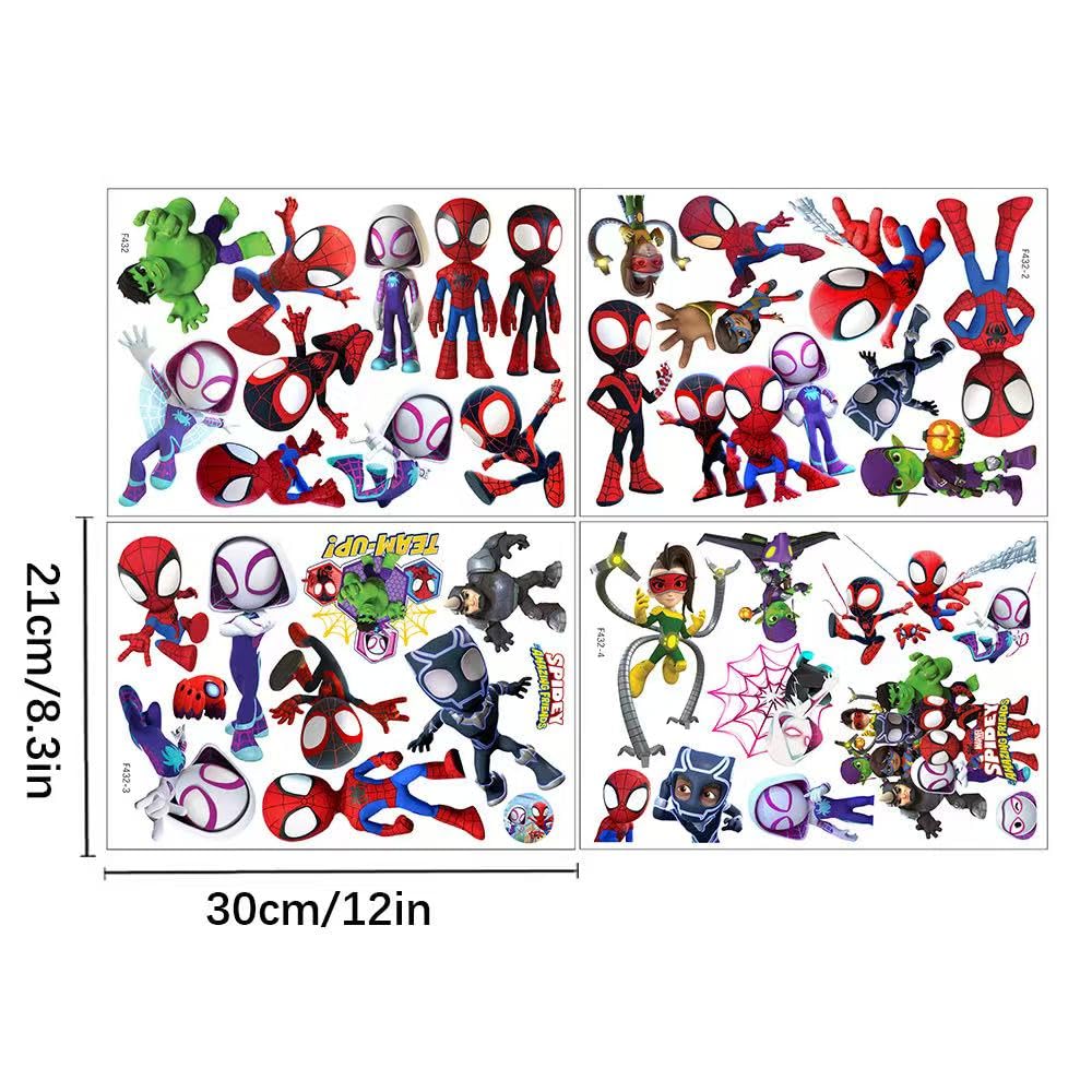 Joi-Fun Spideyman wall sticker closeup shows bold colors that spark storytelling.