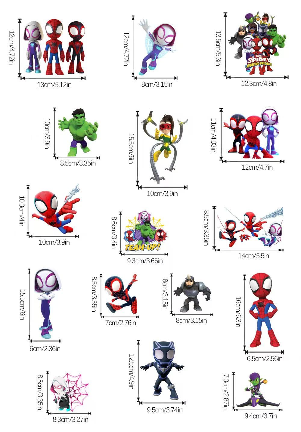 Joi-Fun Spideyman wall stickers for boys' room add dynamic cartoon flair to play areas.