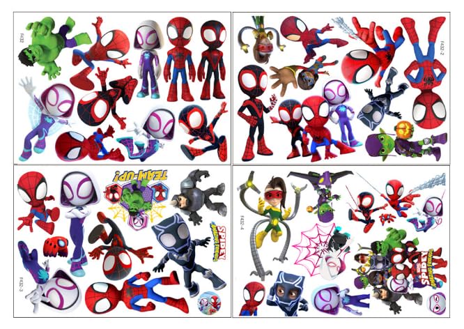 Joi-Fun Spideyman wall sticker set cover: vibrant, kid-friendly room decor option.