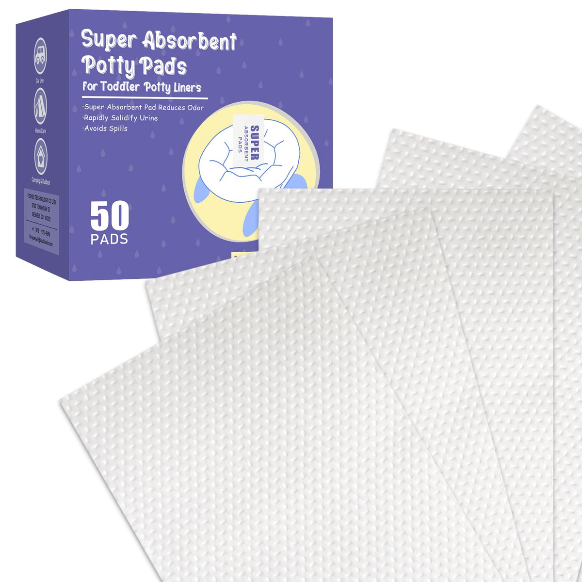 JOJHDR potty pad compact absorbent for travel and toddler training