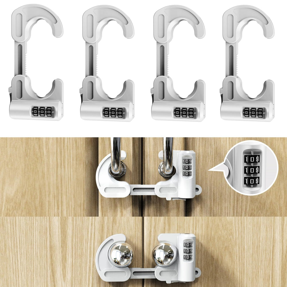 Jola's House cabinet locks front view for childproofing kitchens.