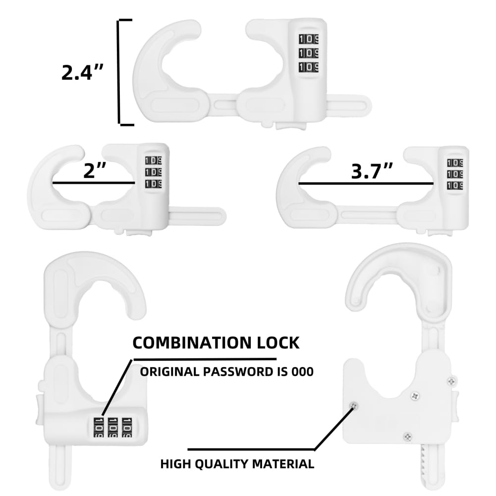 Jola's House 4-pack cabinet locks with no-drill design for easy setup.