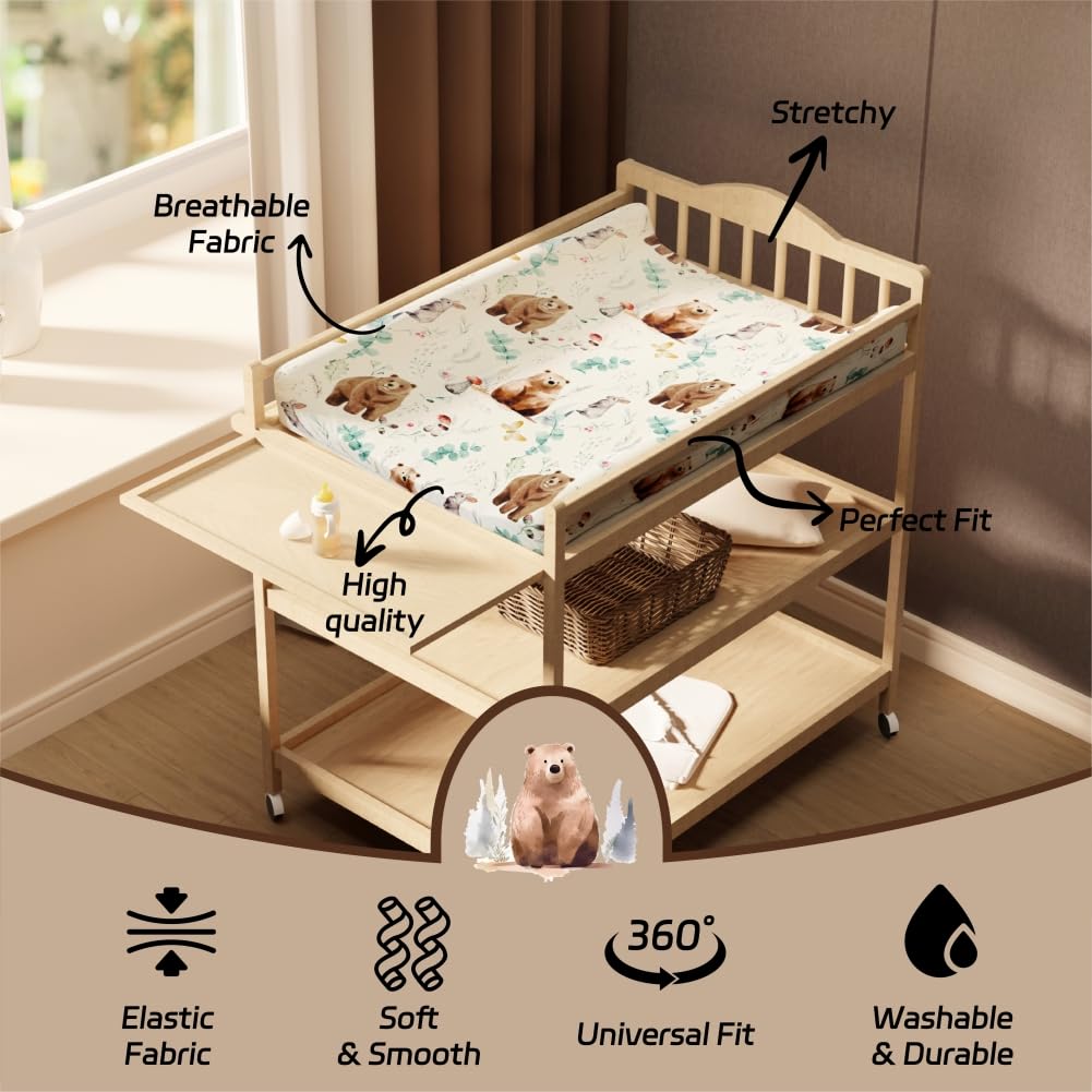 Jola's House changing pad cover machine washable for easy nursery cleanup