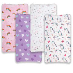 Jola's House unicorn rainbow design changing pad cover adds playful nursery style.
