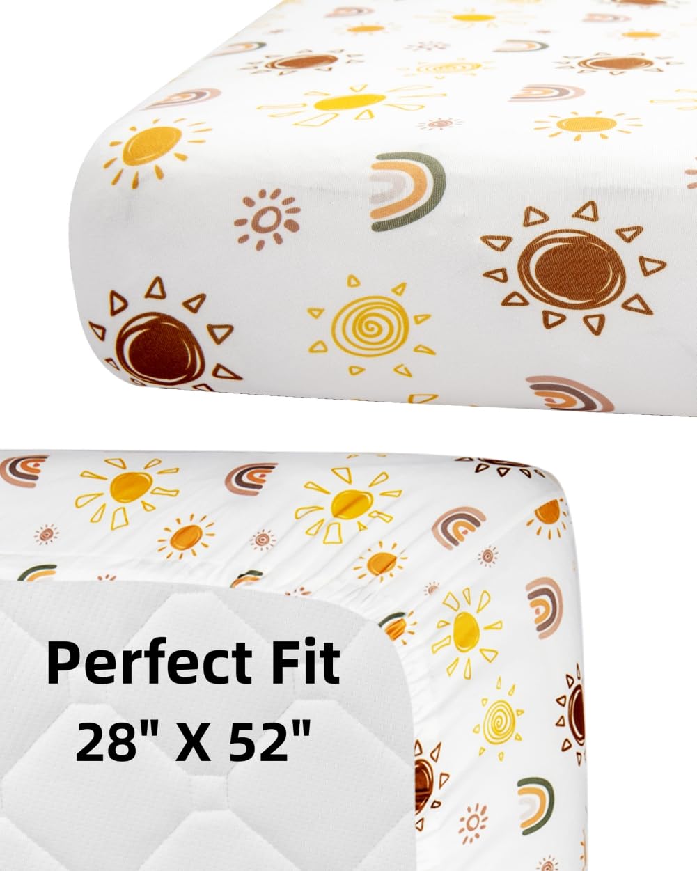 Jola's House elastic-fit design: secure, snug fit across standard crib mattresses.