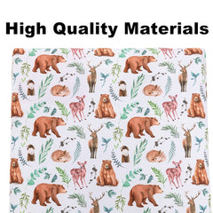Jola's House full elastic trim keeps sheets snug on standard cribs.