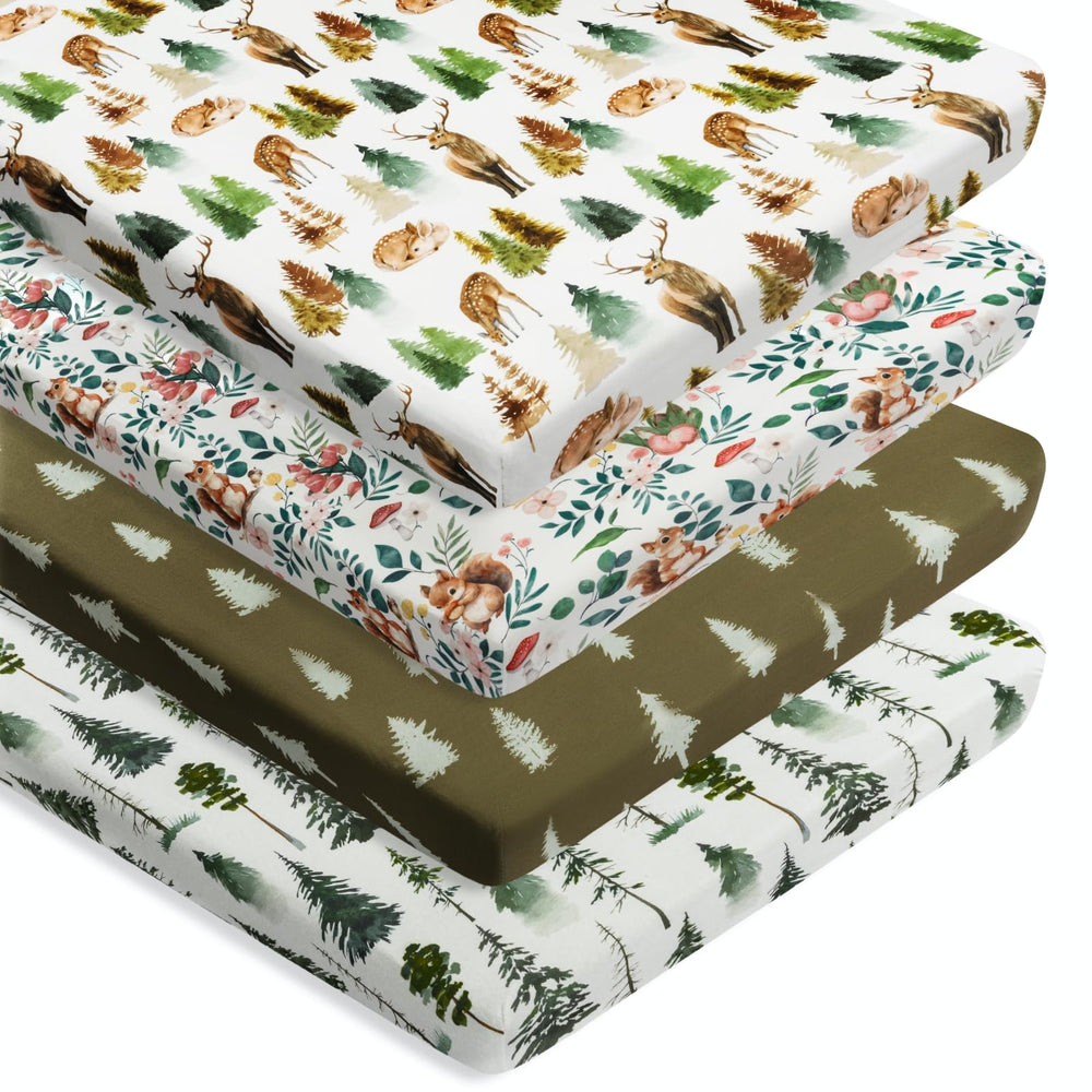 Jola's House N Play Sheets woodland animals on mattress for cozy bedtime routine