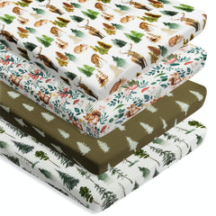 Jola's House N Play Sheets woodland animals on mattress for cozy bedtime routine