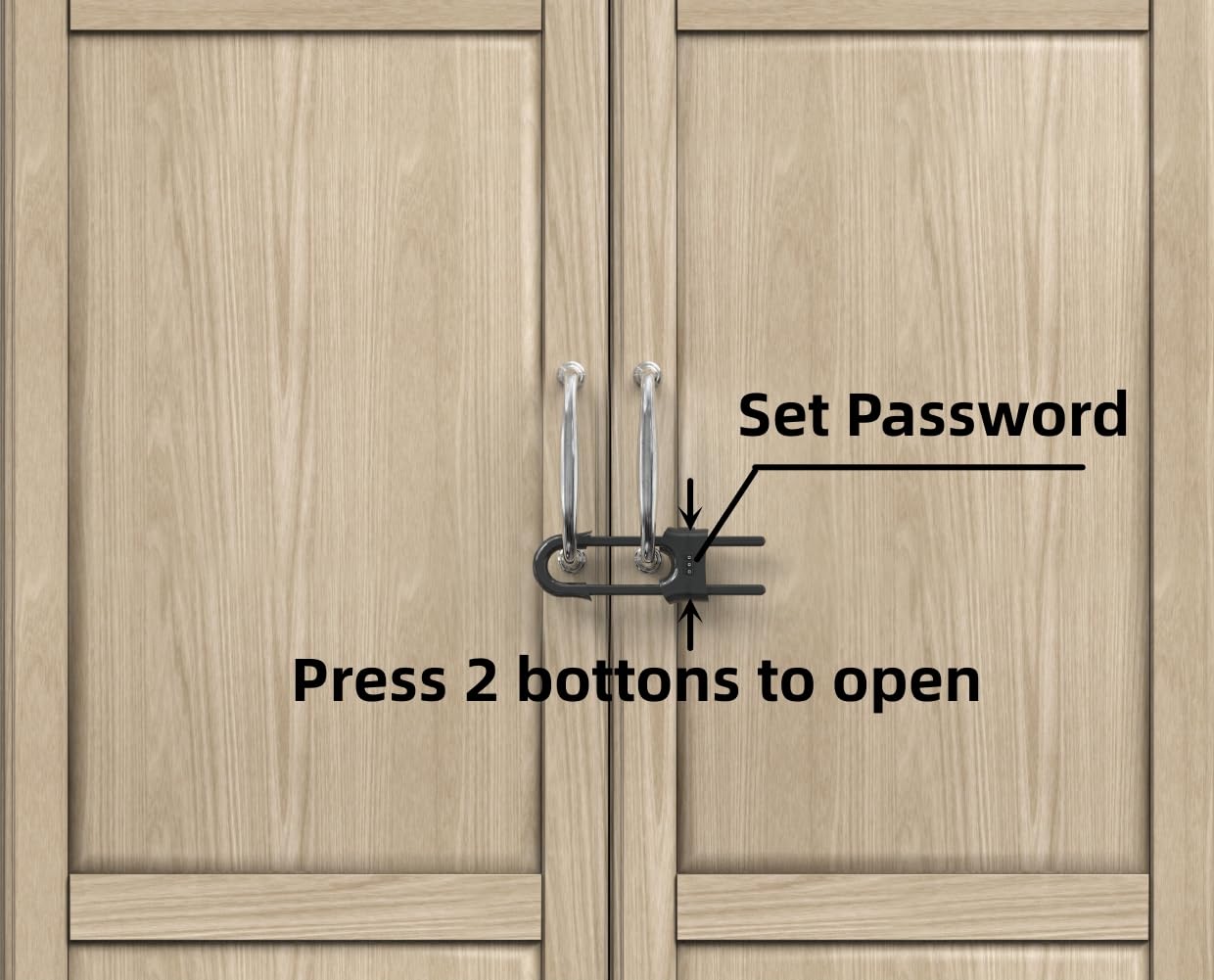 Jola's House locks on kitchen drawer demonstrate secure, child-friendly design.