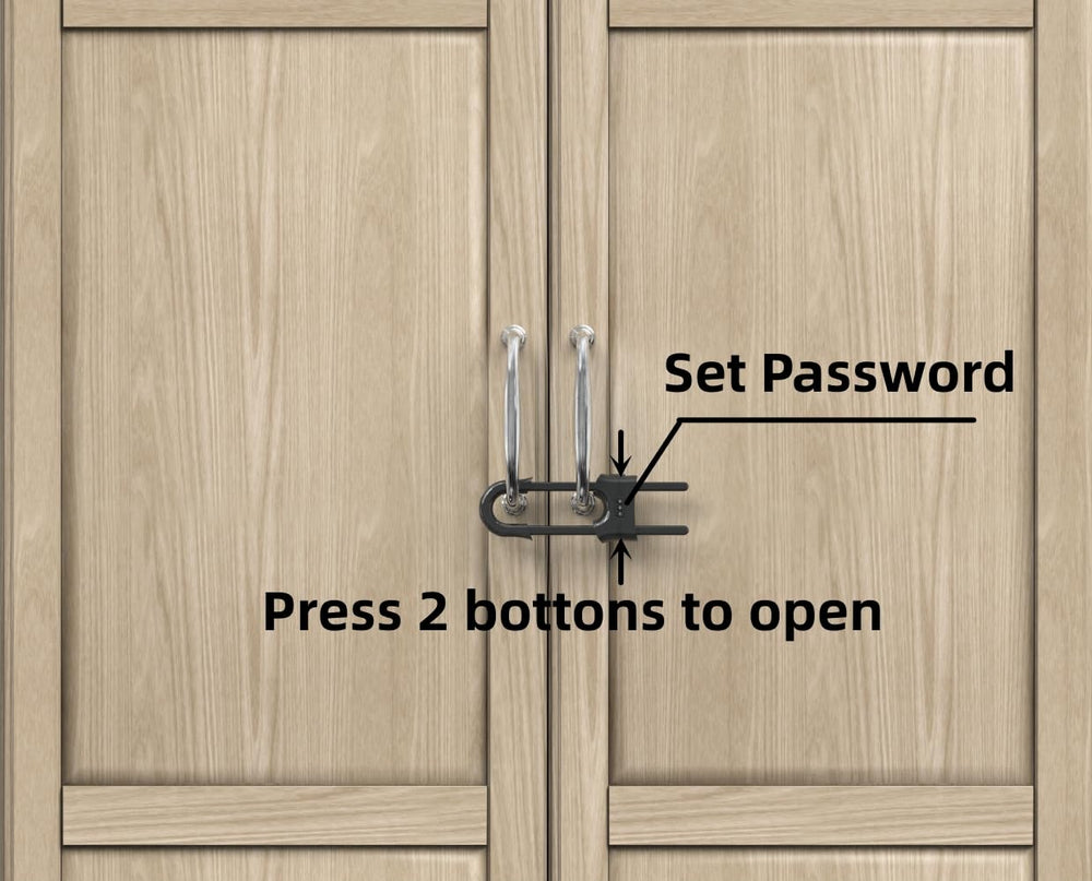 Jola's House locks on kitchen drawer demonstrate secure, child-friendly design.