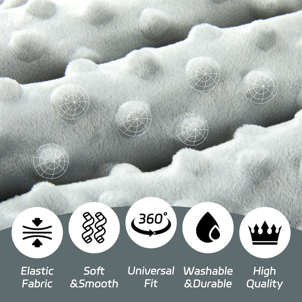 Jola's House double-layer blanket with micro-fleece dotted back texture.