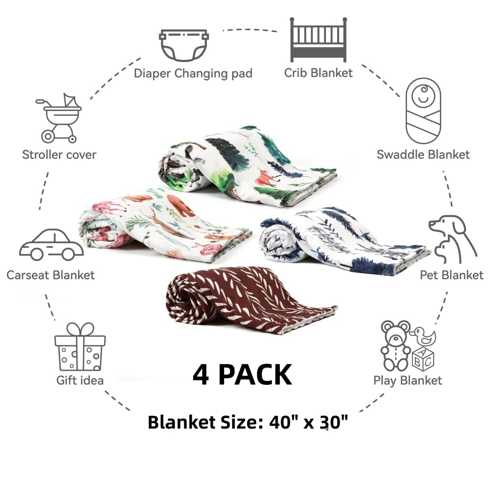 Jola's House woodland blanket portable 30x40 inch size for travel.